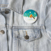 Red Robin Bird Illustration Button (Beispiel)