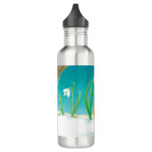 Red Robin Bird Illustration Edelstahlflasche (Links)