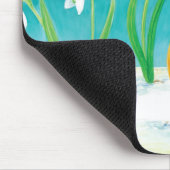 Red Robin Bird Illustration Mousepad (Ecke)