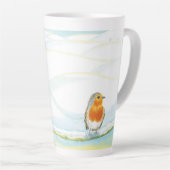 Red Robin Bird & Winter Landschaft Milchtasse (Rechte Ecke)