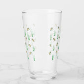 Red Robin Birds and Snowdropps Federmuster Glas (Links)