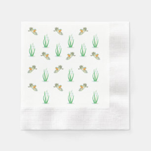 Red Robin Birds & Snowdrops Spielerisches Frühjahr Serviette