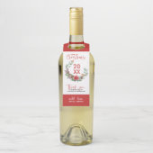 Red Robin & Blume Weihnachtskranz Flaschenanhänger (Auf Flasche)