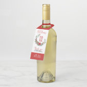 Red Robin & Blume Weihnachtskranz Flaschenanhänger (Angewinkelt)