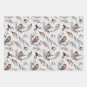 Red Robin Festive Weihnachten Geschenkpapier Set (Vorderseite)