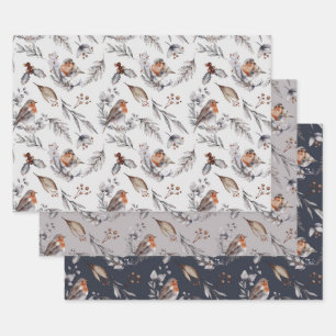 Red Robin Festive Weihnachten Geschenkpapier Set