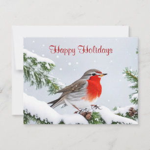 Red Robin Holiday Weihnachten Postkarte