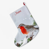 Red Robin Holiday Weihnachten Strumpf Großer Weihnachtsstrumpf (Rückseite (Hängend))