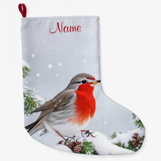 Red Robin Holiday Weihnachten Strumpf Großer Weihnachtsstrumpf (Vorderseite)