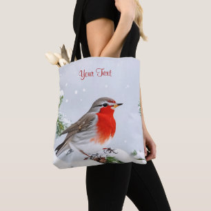 Red Robin Holiday Weihnachts Tote Tag Tasche
