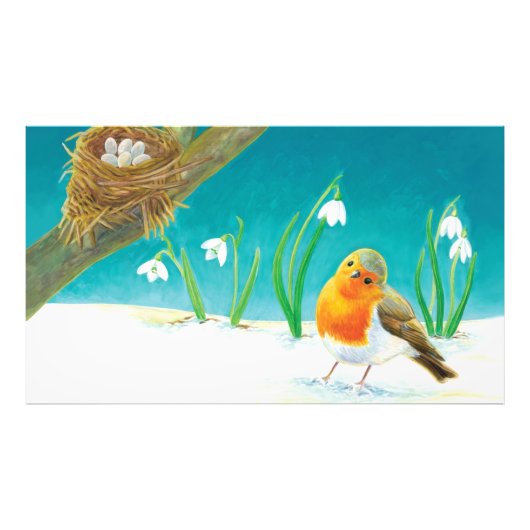 Red Robin Illustration Fotodruck (Vorne)