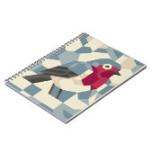 Red Robin in Vector Block Spiral Notebook Notizblock (Linke Seite)