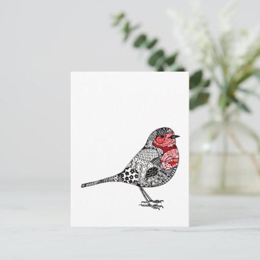 Red Robin Postkarte (Stehend Vorderseite)