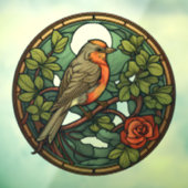 Red Robin Stached Glass Style Sun Catcher Fensteraufkleber (Blatt 3)