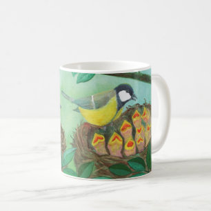 Red Robin und Great Tit Bird Nesting Kaffeetasse