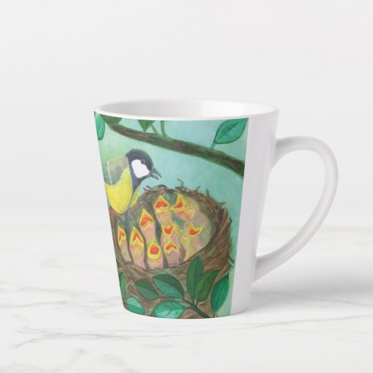 Red Robin und Great Tit Bird Nesting Milchtasse (Rechts)