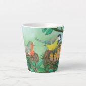 Red Robin und Great Tit Bird Nesting Milchtasse (Vorderseite)