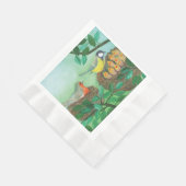 Red Robin und Great Tit Bird Nesting Serviette (Ecke)
