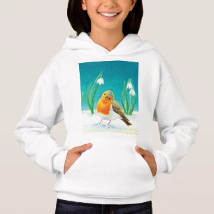 Red Robin und Snowdrops Hoodie