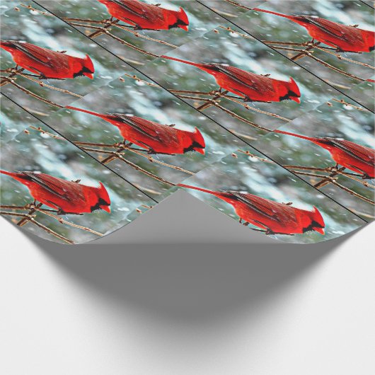 Red Robin Weihnachtswrapping Paper Geschenkpapier (Ecke)