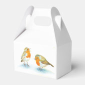 Red Robins in Winter Gunst Box Geschenkschachtel (Rückseite)