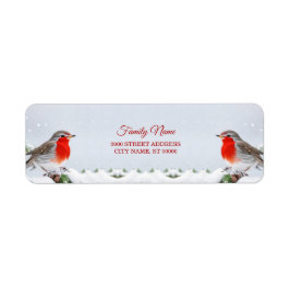 Red Robins Return Address Label