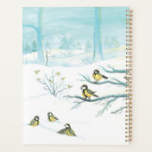 Red Robins & Tit Birds im Winterwald Planer (Rückseite)