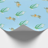Red Robins und Snowdrops Geschenkpapier (Ecke)