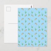 Red Robins und Snowdrops Postkarte (Vorne/Hinten)