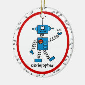 Red Robot Personalisiert Boy Weihnachtsschmuck (Links)