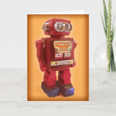Red Robot Vielen Dank Dankeskarte (Vorderseite)