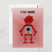 Red Robot - You Shine Postkarte (Vorne/Hinten)