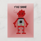 Red Robot - You Shine Postkarte (Vorderseite)