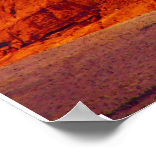 Red Rock and Clouds Print Poster (Ecke)