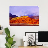 Red Rock and Clouds Print Poster (Heimbüro)