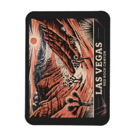 Red Rock Canyon Las Vegas Retro Vintage Reise WPA Magnet