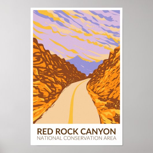 Red Rock Canyon National Conservation Area Road Poster (Vorne)