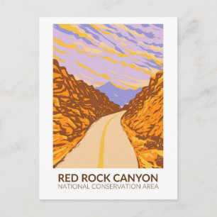 Red Rock Canyon National Conservation Area Road Postkarte