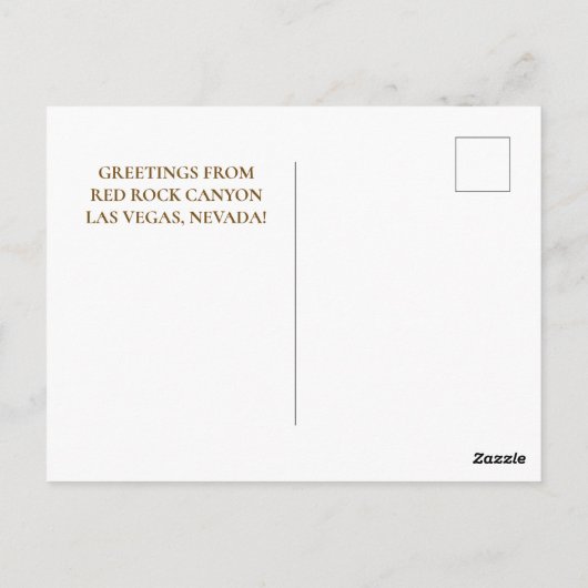 Red Rock Canyon Nature Las Vegas Nevada Wüste Postkarte (Rückseite)