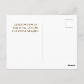 Red Rock Canyon Nature Las Vegas Nevada Wüste Postkarte (Rückseite)