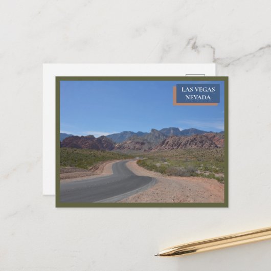 Red Rock Canyon Nature Las Vegas Nevada Wüste Postkarte (Vorderseite/Rückseite Beispiel)