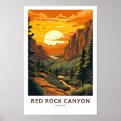 Red Rock Canyon Nevada Travel Print Poster (Vorne)