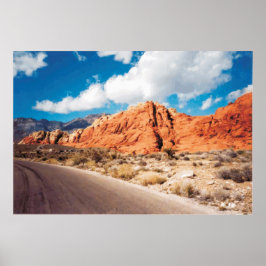 Red Rock Canyon Nevada Vector Grafik Poster