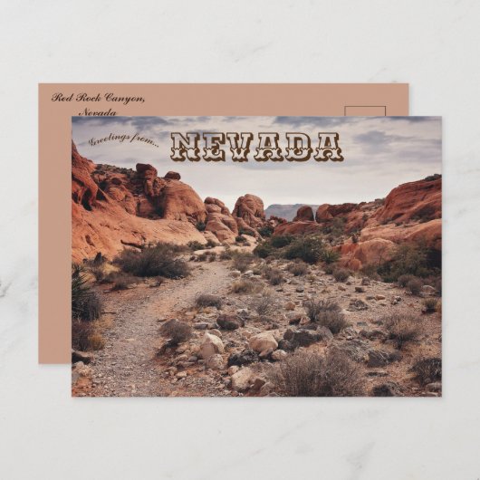 Red Rock Canyon Nevada Vereinigte Staaten Postkarte (Vorne/Hinten)