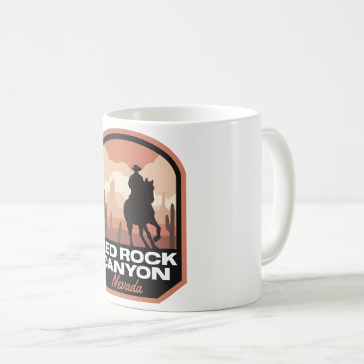 Red Rock Canyon Nevada Wüste Cowboy Kaffeetasse (VorderseiteRechts)