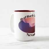 Red Rock Canyon, Nevada Zweifarbige Tasse (Vorderseite Links)