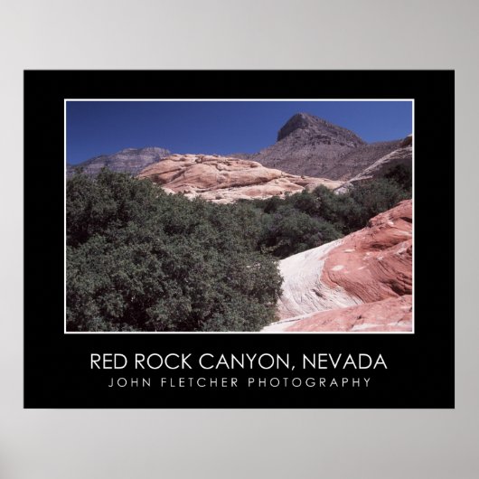 Red Rock Canyon Poster mit Grenzen (Vorne)