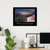 Red Rock Canyon Poster mit Grenzen (Heimbüro)