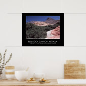 Red Rock Canyon Poster mit Grenzen (Küche)