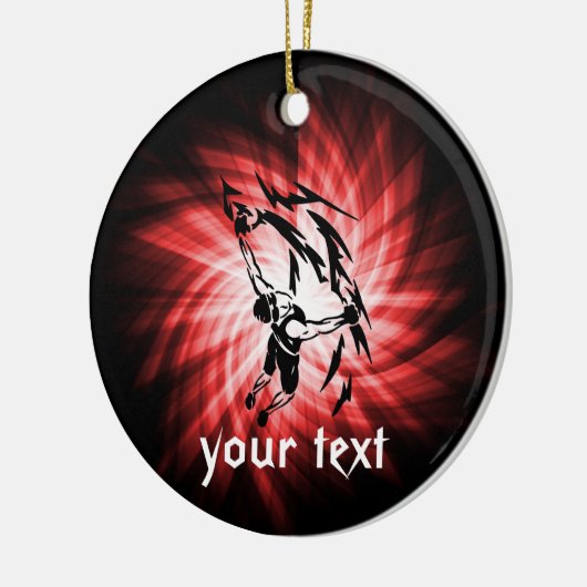 Red Rock Climbing Keramik Ornament (Links)